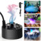 Darryy Mist Maker, Nébuliseur à Ultrasons avec LED, Brumisateur d'eau de Fontaine 350 ML/H, Dispositif de Brouillard (avec prise UE), Brumisateur Halloween