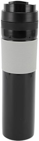 Qcwwy Prensa Francesa Portátil de Acero Inoxidable, de Filtro Dual de 350 Ml para una Preparación Rica, Preparación Versátil, Filtro de Acero Inoxidable, Cafetera de Prensa