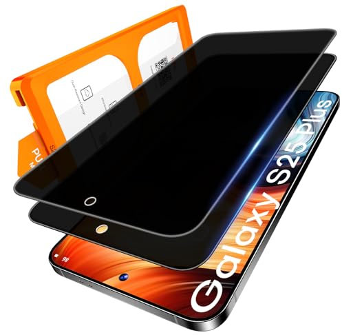 LϟK 2 Pièces Verre Trempé pour Samsung Galaxy S25 Plus / S25+ Ecran Anti Espion, Installation Automatique 0 Poussière & Bulles