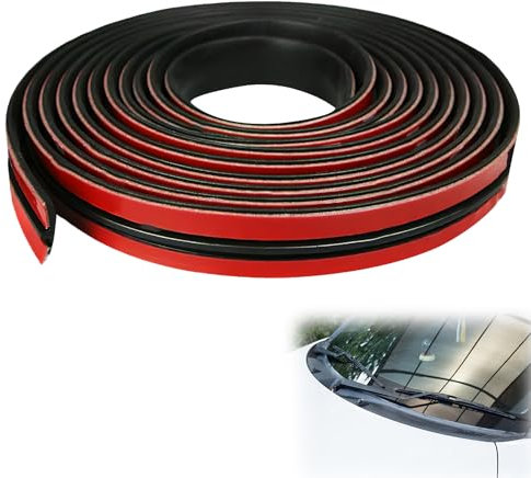 Tira De Sellado de Goma Para Juntas De Puerta De Coche, Junta de Goma Autoadhesiva Universal de 4M para Parabrisas de Coche, Ventanas y Puertas, Sello de Protección contra Ruido, Agua y Viento