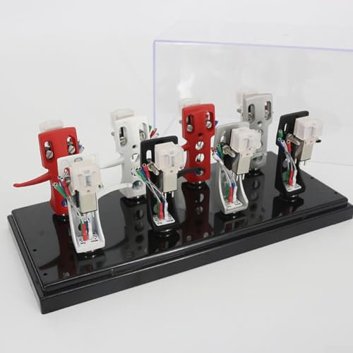 Phono Shell Case, Headshell Cartridge Keeper Transparent Acrylic Box Turntable Record Player Stylus Holder Phonograph Head Storage Box High End Phonograph Head Long Needle Rack Display Sample Box