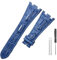 LANAPPTLTG Lederarmband passend for Audemars Piguet Royal Oak Offshore Ap15710 15703 15706 26470 26170 26133 Faltschließe(Blue-no buckle)