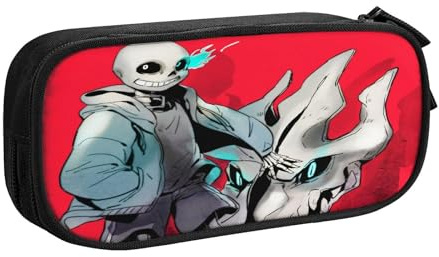 YINGD Johnny Depp Federmäppchen, Mehrzweck-Federmäppchen, großes Fassungsvermögen, langlebig, Schreibwarentasche, Organizer, Schule, Bürobedarf, Federmäppchen, Schwarz , 21x10.5x5cm, Taschen-Organizer