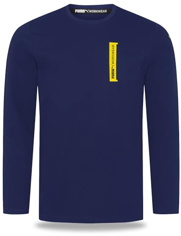 PUMA Workwear Advanced Kollektion - Longsleeve Herren Pullover - Brusttasche und Utility Fach an der Schulter, Strapazierfähiges und atmungsaktives Gewebe - Für Handwerk und Logistik
