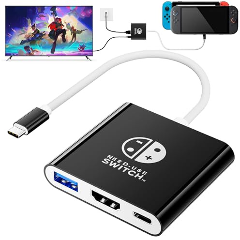 Station d'accueil TV pour Switch 2, station d'accueil pour Switch/Switch OLED/Steam Deck/MacBook, adaptateur TV portable et station d'accueil de voyage, compatible avec Nintend0 Switch 2, prend en