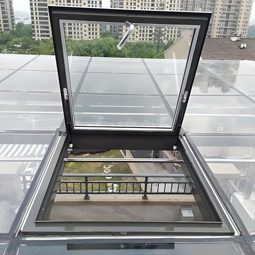 1 Stück anpassbares Dachfenster – langlebige Aluminium-Zugangsluke for Dachböden, Wintergärten und Keller(50x80cm)