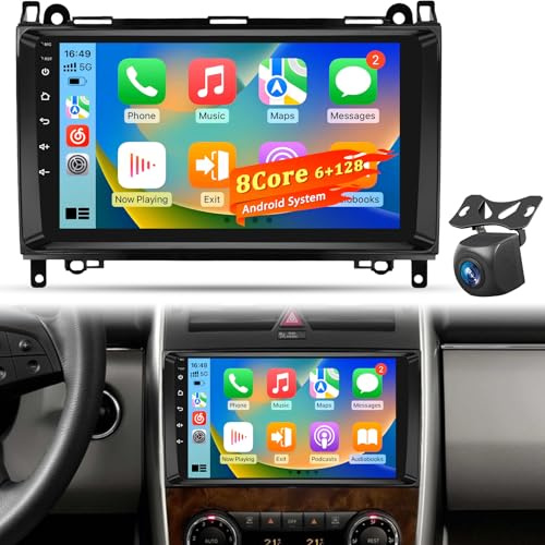 8 core 6+128GB Autoradio Android con touchscreen per Mercedes Benz A/B/V Class & Sprinter, CarPlay Android Auto wireless, GPS WiFi, DSP, Plug & Play Radio + Telecamera posteriore