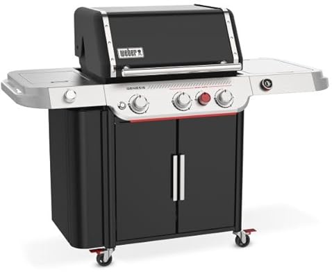 Weber Genesis EPX-335W GBS Smart - Barbecue a gas nero con tecnologia Smart e griglia GBS