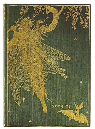 Olive Fairy (Lang's Fairy Books) Midi 18-month Horizontal Softcover Flexi Dayplanner 2025 (Elastic Band Closure)