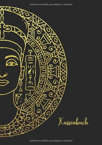Kassenbuch: Einnahmen / Ausgaben / Haushaltsbuch / Buchführung für Kleingewerbe und Selbstständige 100 Seiten A4 Mandala Muster Ägypten