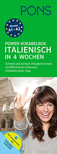 PONS Power-Vokabelbox Italienisch in 4 Wochen: 800 Vokabelkarten und Wortschatztrainer-App: Schnell und einfach Vokabeln lernen mit 800 Karteikarten inklusive Wortschatztrainer-App