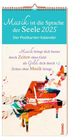 Musik ist die Sprache der Seele 2025: Der Postkarten-Kalender