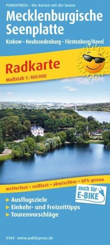 Publicpress Radkarte Mecklenburgische Seenplatte 1:100.000: Radkarte mit Ausflugszielen, Einkehr- & Freizeittipps, wetterfest, reissfest, abwischbar, GPS-genau. 1:100000 (Radkarte / RK)
