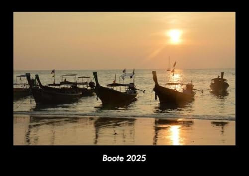 Boote 2025 Fotokalender DIN A3: Monatskalender mit Bild-Motiven aus Orten und Städten, Ländern und Kontinenten