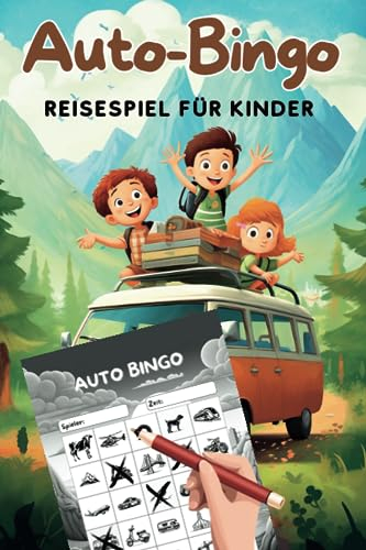 Auto-Bingo: Reisespiel für Autofahrten, Beschäftigung für Kinder