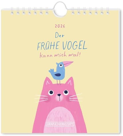 Postkartenkalender 2026 Der frühe Vogel: Postkartenkalender