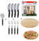 TOTALLY ADDICT KDO8585 Coffret à Pizza Bois/INOX Noir 30 x 30 x 1,60 cm