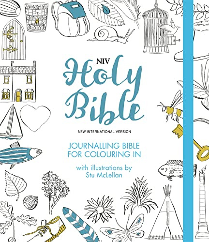 NIV Journalling Bible for Colouring In: With unlined margins and illustrations to colour in (New International Version)