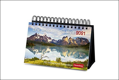 Eine Reise um die Welt Premiumkalender 2021 - Tagesabreißkalender zum Aufstellen - Tischkalender mit hochwertigen Farbfotografien - in Geschenkbox - Format 23 x 17 cm: 365 faszinierende Fotografien
