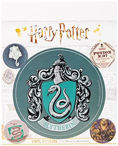 Wizarding World Harry Potter - Slytherin, Vinyl-Aufkleber, 10 x 12.5 cm, Mehrfarbig