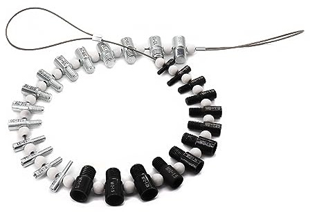 binifiMux Nuts Bolts Thread Checker, SAE Metric Bolts Nuts Thread Checker, 26 Male & Female Gauges, 14 Imperial, 12 Metric