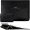 TOWOOZ 13,3 Zoll Laptop Sleeve Case Kompatibel mit MacBook Air/MacBook Pro 13-13,3 Zoll/iPad Pro/Surface Pro, Kunstleder, Innovative Materialien, Falttyp (schwarz)