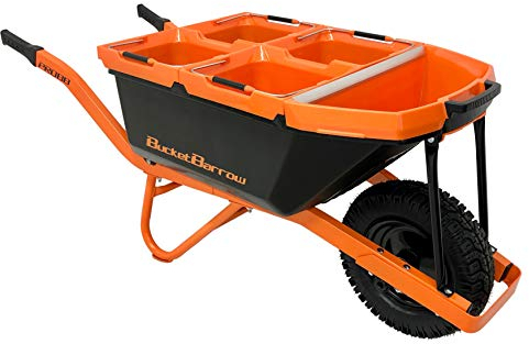 BucketBarrow PRO88 Wheelbarrow Kit With Bucket System 88 Litre Heavy Duty Contractors Barrow Tough Tyre 180KG