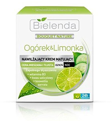 Bielenda Bouquet Nature Cucumber & Lime Moisturizing Mattifying Face Cream 50ml