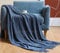 Hayisugal Tagesdecke Wohndecke Boho Decke weich Gestrickte Decke Wendedecke Kuscheldeck Sofadecke Couchdecke überwurf Decke, Dunkelblau, 130 x 200cm