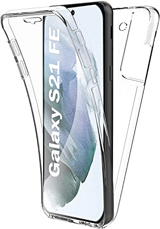 AURSTORE Schutzhülle für Samsung Galaxy S21 FE 5G, interner Schutz vorne + hinten, Hartschale, Schutzhülle für Touchscreen, 360-Grad-Schutz, stoßfest
