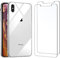 NEW'C Hülle für iPhone XS Max (6.5) - Ultra Transparent Silikon Weiches TPU Gel und 2 × Panzer Schutz Glas für iPhone XS Max (6.5) - Anti Scratch