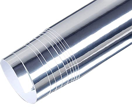 Chrom Autofolie,Asudaro Lackschutzfolien für Auto Autofolie Aufkleber Vinyl Wrap Film Auto Schutzfolie Universal Lackschutzfolie DIY Auto Folie Wasserdichter Anti-UV-Klebefilm 152cm x 20cm,Silber-