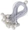 PRETEX Tensores Elasticos con Bola - Set de 25 x 23cm de Gomas Tensoras Universales con Bolas - Resistentes Lona de Piscina, Acampar y Atar Banderas - Blanco