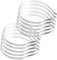 Csirnto Haarreif Silber 10 Stück Metall Haarreifen Haarband Rahmen Haarband Männer Damen Haarschmuck DIY Zubehör Haar Haarreif Braut Hoop Haarreifen Set