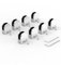 Glass Clamps, ROFMAPLE 8 PCS Stainless Steel 304 Glass Clamps Adjustable 8-10mm (5/16 ¨C 25/64 Inch) Glass Bracket Flat Back for Balustrade Staircase Handrail