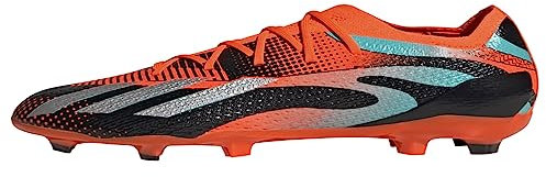 adidas X Speedportal Messi.1 Youth Firm Ground Cleats, Team Solar Orange/Silver Metallic/Co, 4.5 US Big Kid