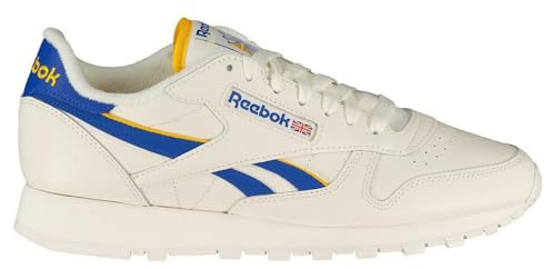Reebok Unisex Classic Leather Sneaker, Chalk Vecblu Cogold, 38.5 EU