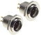 Mini-XLR-Stecker 3-poliges Gehäuse - vergoldete Kontakte, Metallgehäuse - männliche Buchse 3-poliger Lötanschluss für Mikrofon-Lautsprecherbuchse - 2 Stück