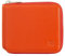 DUDU Herren-Brieftasche RFID, aus weichem Leder mit kleinem außenliegendem Reißverschluss und 6 Kreditkartenfächern. Orange