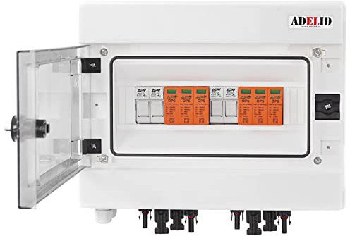 Solar PV Anschlusskasten DC 32A 1000V 2-Strings Photovoltaik 12-Module IP65