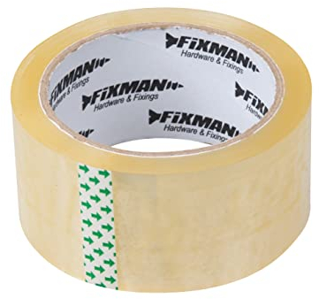 FIXMAN Nastro adesivo da imballaggio, 48 mm x 66 m, trasparente (963618)