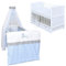 Generisch Baby Delux Babybett Komplett Set Kinderbett umbaubar zum Juniorbett 140x70 weiß Schublade Matratze Bettset mehrteilig (Prince Stars)