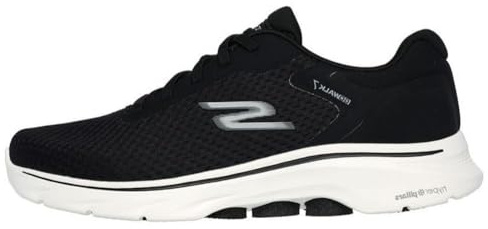 Skechers Herren Go Walk 7 The Construct Sneaker, Schwarzes Textil-Synthetik, 41.5 EU