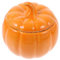 BESTonZON Kürbis Vorratsdose Keramikdose Teedose Aufbewahrungsdose Kaffeedose mit Deckel Vorratsdose Gewürzdose Zuckerdose Keksdose für Halloween Party Tischdeko Geschenk Orange