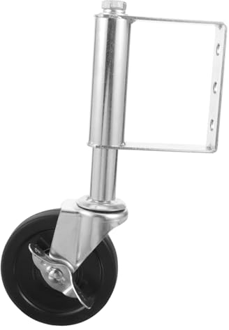 BUGUUYO 1 Satz Federbelastete Torrolle mit Hoher Tragfähigkeit Torlaufrolle für Schwere Tore mit Universal Montageplatte Praktisches Tor Caster für Gartentore und Bauernhof