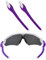 EZReplace Branches de rechange noires pour lunettes de soleil Oakley Radar EV Path/Radar EV Pitch/Radar EV Path Asian Fit, violet, Taille unique