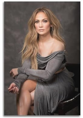 ausab Poster mit Sängerin Jennifer Lopez, dekoratives Gemälde, Leinwand, Wandposter und Kunstdruck, moderne Familienschlafzimmer-Dekoration, Poster, 20 x 30 cm