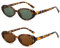 Long Keeper Retro Kleine Ovale Sonnenbrille Damen – Mode Sonnenbrille Oval Vintage Katzenauge Sonnenbrillen 90er Rund Ovale Brille UV400 für Damen Herren