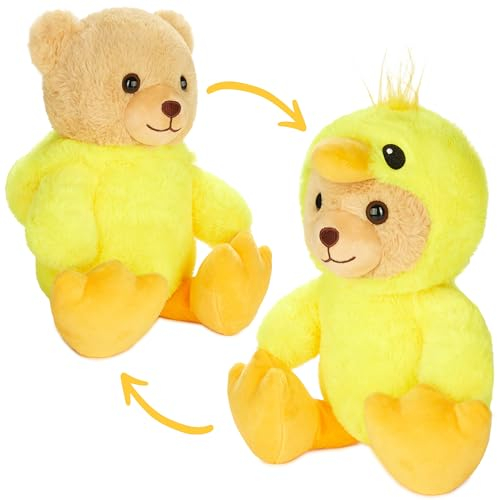 BRUBIES Teddy Küken - 25 cm Teddybär im Kükenkostüm mit Kapuze - Plüschtier für kuschelige Abenteuer - Kuscheltier Geschenk für Kinder