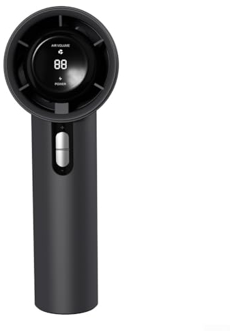 RANRAO Bleiben Sie überall bequem mit LED-Display, Handventilator 100 High Speed (schwarz)